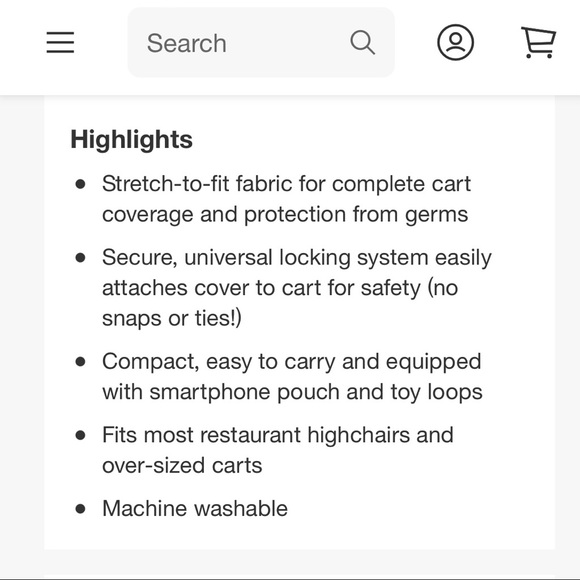 Shopping cart cover- like new - Picture 3 of 14